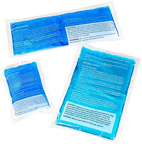 Гъвкави гел пакети с лед е за наранявания е за Еднократна употреба (3 опаковки) Всеки пакет с лед / студен компрес с Различни