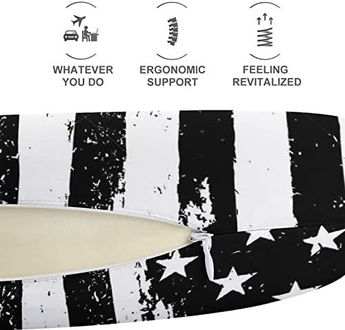 Възглавница Самолет U-Образна Форма на Пяна с Памет Възглавница Врата Преместване на Черно Американски Флаг за Поддръжка