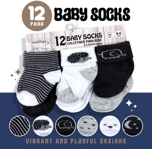 Детски чорапи Mother ' s Choice 0-6 месеца, Памучни Чорапи за Бебета, Меки и удобни Чорапи За Новородено, Чорапи Унисекс,