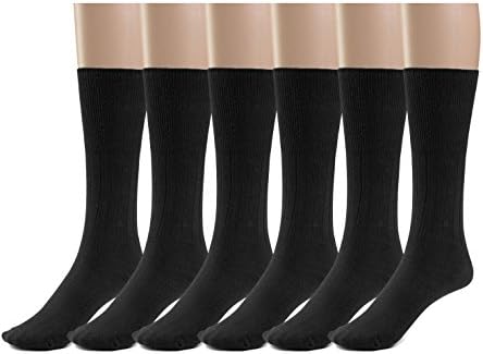 Памучни Диабет Чорапи с Копринена пръсти, за Мъже, За Нищо Не Задължаващи Безшевни Чорапи под Роклята, 3 или 6 Pk Различни