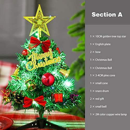 Коледна украса 2022 Подарък Топ За Коледно парти Мини-Декорация на Дърво 30 см Декор Коледен Домашен Маса Led Украса