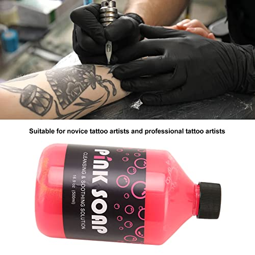 500 мл Розов Сапун за Татуировки Натурално Почистващо Средство Успокояващ Овлажняващ крем Средство За Изплакване Кожата Чиста