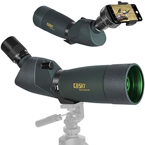 Оптически мерник Gosky 20-60x82 мм Оптични мерници - BAK4 45-Градусов Ъгъл на Окуляр за стрелба, Лов, Наблюдение