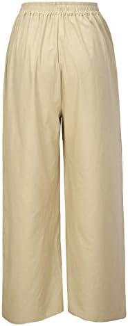 Дамски панталони от памук и Лен CHGBMOK, Свободни Широки Панталони Големи Размери, Обикновена Панталони за почивка