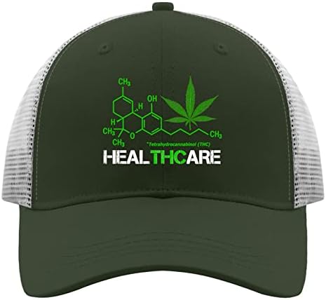 Бейзболна Шапка Плевели Cannabis 420 Hat ТНС Healthcare за мъже, Забавна Деним Шапка за Татко, Регулируем