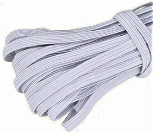 Еластичната вязаная дъвка за шиене 0,25 инча дължина от 15 метра, произведен в САЩ (бяла)