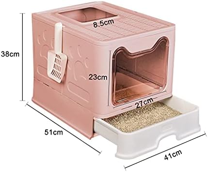 Леген за котешки тоалетни SLATIOM, Нов Сгъваем, който предпазва от пръски, Тоалетна за домашни любимци, Гърне за Котешки