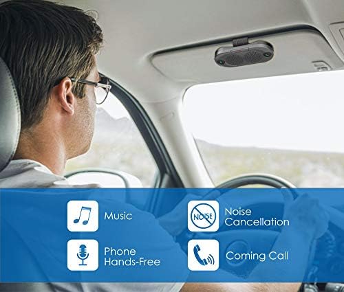 Вграден автомобилен високоговорител Besign BK06 Bluetooth 5,0 с козирка, Безжичен комплект за Кола за разговори