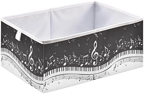 Emelivor Кутия за съхранение на ноти за пиано, Сгъваеми кутии за съхранение, Водоустойчив кош за играчки, органайзер