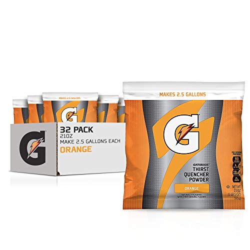 Пакетче на прах Gatorade Оранжев цвят, 21 унция (опаковка от 32 парчета)