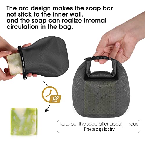 Пътен Калъф за сапун от 2 теми, Преносим чанта за сапун, Контейнер за сапун за пътуване, Напълно Водоустойчив и