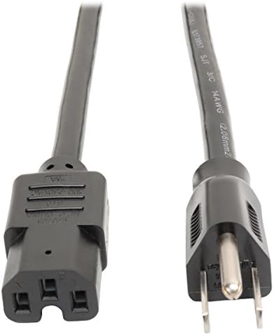Захранващ кабел Трип Lite за тежки условия на работа, 15A, 14AWG (от NEMA 5-15 P до IEC-320-C15) с дължина