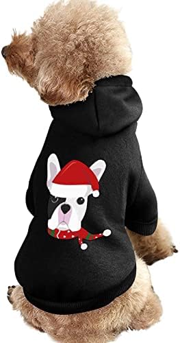 Hoody с качулка Santa Bulldog Cat & Dog Мека и Топла Hoody с качулка за Кучета, Пуловери за Кученца за Малки Средни