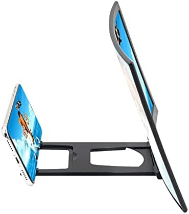 GRETD 12-инчов мобилен телефон с извит екран, усилвател, 3D видео, увеличително стъкло за мобилен телефон, скоба, сгъваем