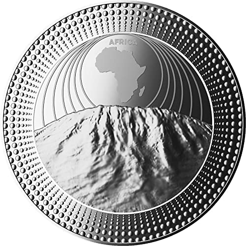 2023 DE Continents PowerCoin Африка Килиманджаро 2 Грама Сребърна монета 5 $ Ниуе 2023 Proof