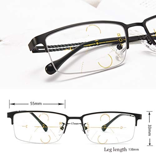 Постепенно Мультифокальные Очила за четене, Мультифокальные лещи с Асферической повърхност, Метална дограма, Интелигентен