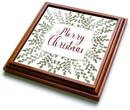 3. Начертайте Весела Коледа изображение от акварельных листа от евкалипт - Влакчета (trv-369989-1)