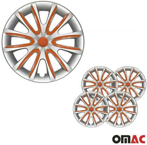 Джантите OMAC 16 Инча за Mazda Сив и оранжев цвят 4 бр. Капака Джанти - Шапки ступиц - Подмяна на външната повърхност