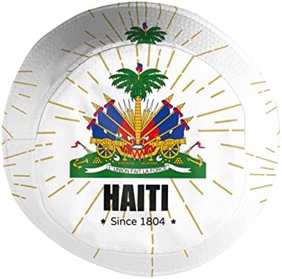 Реколта Забавна Шапка-Панама с Гаитянским Флага на Хаити за Мъже И Жени, Упаковываемая Лятна Шапка От Слънцето с Принтом