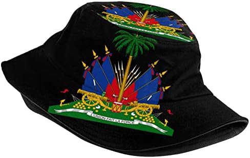 Реколта Забавна Шапка-Панама с Гаитянским Флага на Хаити за Мъже И Жени, Упаковываемая Лятна Шапка От Слънцето с Принтом Хартата