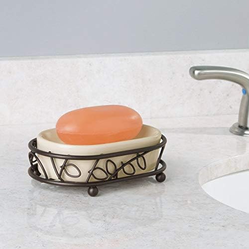 Керамична Поставка за четка за зъби IDesign Twigz за баня, Плот за тоалетни масички в Хозяйских, Гости и детски бани, 3,7