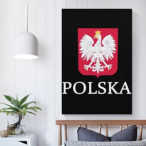 Патриотичен Полски Флаг на Полша Печатна Картина на Стенно Изкуство, Съвременно Произведение, Вертикална Подвесная Картина за