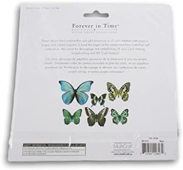 Завинаги, отпечатано по времето, Сини пеперуди, Реалистични форми, с покритие от алуминиево фолио - Украса за албум на Nature Journal - 32 Кафяви 226 л Мулти