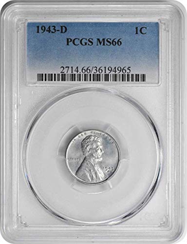 1943-D Lincoln Steel Cent MS66 PCGS