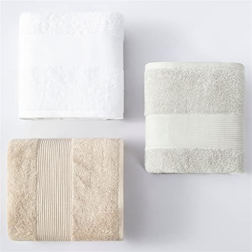 LEPSJGC кърпи за баня Домашно Памучно Хотелски Кърпа за дома Бяло Мека и гъста, с коса не капе вода (Цвят: 3ШТ, размер: