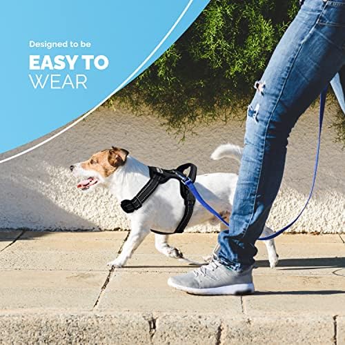 FurDreams No Pull Dog Harness - Надеждна шлейка за кучета с подплата, удобен материал със светлоотразителни ивици,