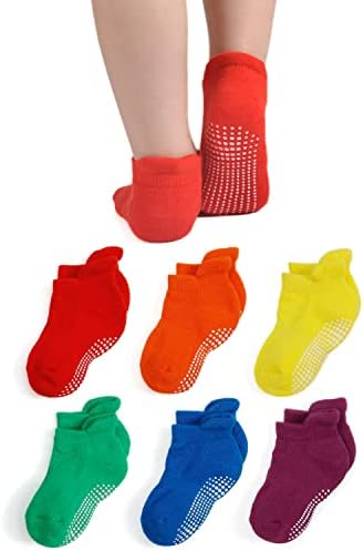 EPEIUS/ Чорапи за деца, Нескользящие Чорапи за деца, Дебели Памучни Чорапи до Глезена с дръжки за Момчета и Момичета,