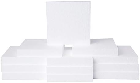 Silverlake Занаятите Foam Block - 12 опаковки кубчета стиропор EPS 6x6x1 за извършване на работи, моделиране,