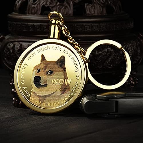 1 унция Dogecoin Възпоменателна Монета Ключодържател Позлатен Криптовалюта Dogecoin 2021 Лимитированная Серия са подбрани Монета
