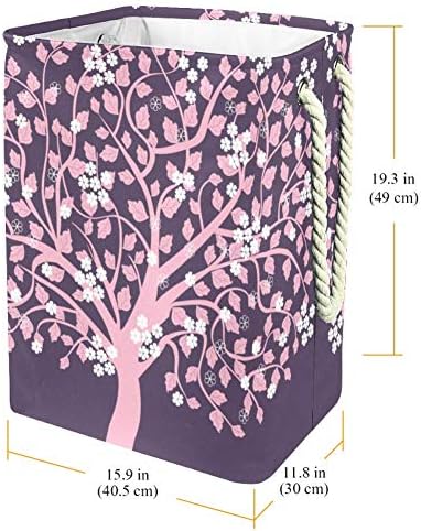 Цъфтящо Дърво Unicey с Цветя и Птици, Голяма Кутия За Съхранение, Сгъваема Кошница за бельо за Детска стая и Детска
