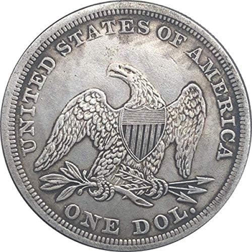 1845 Седнала Копие на монети в Долари Свобода за Домашен интериор на Офис