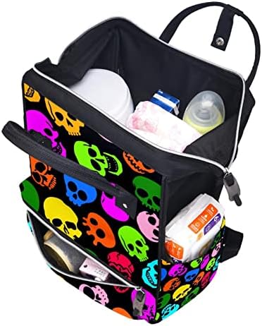 Пътен Раница GUEROTKR, Чанта за Памперси, Рюкзачные Чанти за памперси, Безшевни цветен модел под формата на черепи