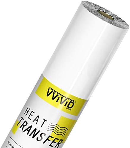 VVIViD V2 Професионална филм за топлопреминаване HTV В един свитък с винил покритие (бяла, на 3 метра x 12 инча)