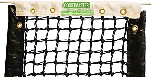 Тенис мрежа Har-Tru CourtMaster Deluxe - Виниловое лента за глава, Тяло на окото 3,5 мм, Двоен връх 6