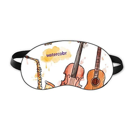 Акварел е Комбинация от Инструменти Музикален Модел Sleep Eye Shield Мека Нощна Превръзка На очите на Сивата чанта