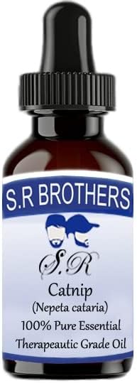 S. R Brothers коча билка (Nepeta Cataria) Е Чисто и Натурално Етерично масло Терапевтичен клас с Капкомер