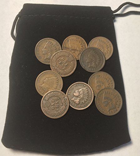 10 Различни цента на главата индианец Датира 1880-1909 години от добро до много добро Идва в бархатном торбата