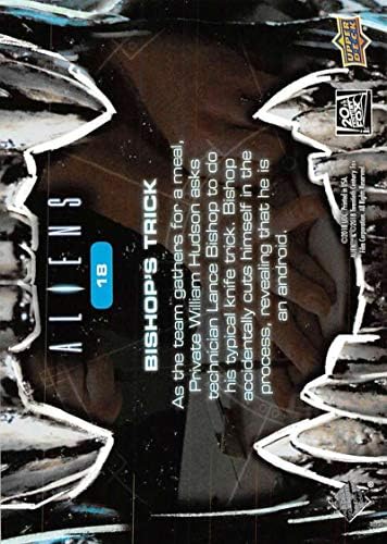 2018 Горната Тесте карти Търговски Aliens The Movie Чужда кръв 18 Официалната Неспортивная търговска карта Бишопа Трика в
