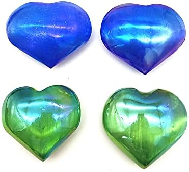 SHITOU2231 1бр Червен, Зелен Титан на Аурата е Бяла Селенит направи различни съоръжения Кристалното Сърце Полирани Лечебни Камъни