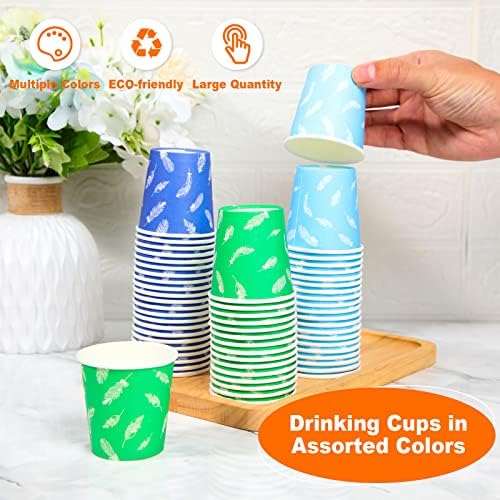 Gerrii 1000 Бр. Малки Чаши за Еднократна употреба Мини-Кафе на Хартиени Чаши, на 5 грама, Цветни Чаши за Изплакване