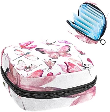 Чанта За съхранение на Хигиенни Кърпички, Эстетичные Цветни Пеперуди, Преносима Чанта за Менструални Тампони