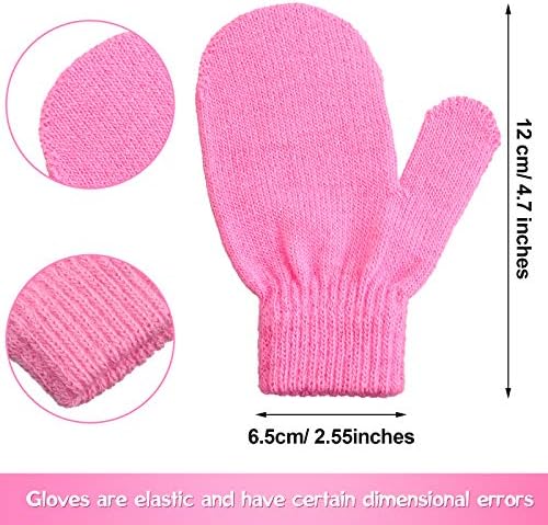 7 Двойки Варежек за деца, Детски Ръкавици, Еластични Ръкавици без пръсти на Пълен Пръст, Топли Зимни Ръкавици Crochet
