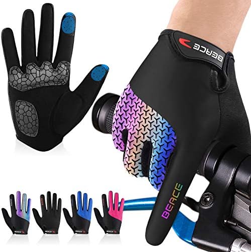 Велосипедни ръкавици BEACE, Велосипедни ръкавици, Велосипедни ръкавици за жени (Цветно нощно сияние) сензорен