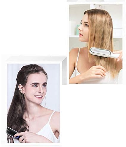 LXXSH Изправяне на коса Здрава Електрическа Гребен За права Коса С нагорещени Керамични Четка За Изправяне