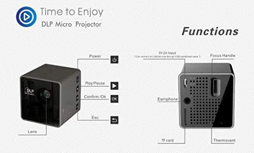 P1S Куб най-малкия Размер на Безжични WiFi, Цифров Огледално Видео Проектор HD Mini, Smart Dlp 4k за Лична Употреба