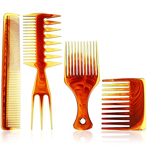 Комплект От 4 теми За Стайлинг на коса, Гребен за Подстригване на Коса, Голям Гребен за Разнищване на Косата, Формираща